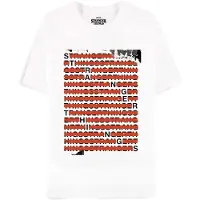 Difuzed Stranger Things Heren Tshirt -M- Letters Wit