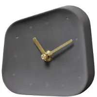 QUVIO Tafelklok 3,5 x 11,5 x 11,5 cm - Antraciet