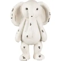 Clayre & Eef Beeld Olifant 5x4x10 cm Beige Bruin Polyresin Woonaccessoires Beige Woonaccessoires
