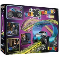 Smoby - FleXtreme - Racebaan - Neon Set - een elektronische tunnel, 2,6 m spoor en lichtvezel en een exclusief voertuig