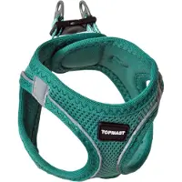 Topmast Airmesh Hondentuig - Click & Go - Petrol - XL - Reflecterend - Harnas Hond - Hondentuigje - Hondenharnas - Voor Puppy, Kleine, Medium en Grote Hond
