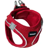 Topmast Airmesh Hondentuig - Click & Go - Rood - M - Reflecterend - Harnas Hond - Hondentuigje - Hondenharnas - Voor Puppy, Kleine, Medium en Grote Hond
