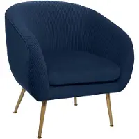 Atmosphera Fauteuil van geplooid fluweel SOLARO