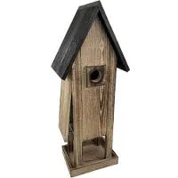Garden Spirit Vogelhuisje Tower Gevlamd Hout- Nestkastje - - Grijs - 22039