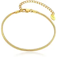 Cilla Jewels Smalle Goudkleurige Verstelbare Schakelarmband van Edelstaal