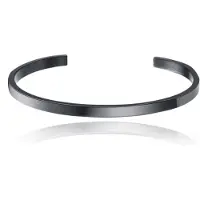 Cilla Jewels Zwarte Damesarmband van Edelstaal