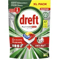 Dreft Platinum Plus - All In One - Vaatwascapsules - Anti-Matt Technologie - Citroen - 47 Afwasbeurten