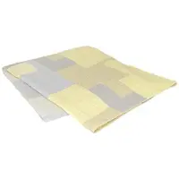 Broste Copenhagen Patch bedsprei - banana yellow/blue