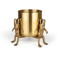 Bold Monkey Surrounded By Crocodiles Vase M