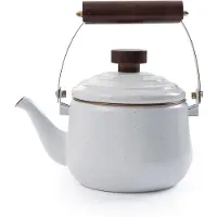 Barebones Teapot/Enamel Servies Egg Shell
