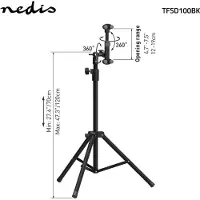 Nedis statief voor smartphones en tablets / zwart