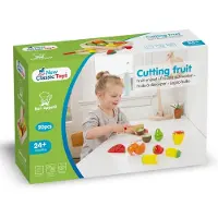 Woet Houten Snijset Fruit in Opbergdoos - Speelset met Snijplank, Appel, Banaan, Citroen, Aardbei - Educatief Speelgoedeten - Rollenspel Keukenspeelgoed - Vanaf 2 Jaar