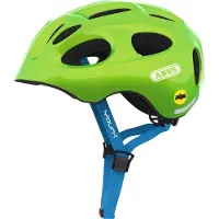 ABUS Fietshelm YOUN-I MIPS sparkling green M - 52-57 cm - groen - Geschikt voor gebruik op kinderfietsen - 280 g