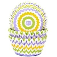 House of Marie Cupcake Vormpjes - Chevron Lente - pk/50 - Baking Cups voor Muffins en Cupcakes