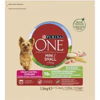 Purina One 4x Adult Mini Small - hondenvoer - kalkoen - 1.5kg