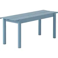 Muuto Linear Steel bank 110x34 cm Pale blue