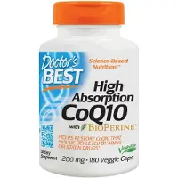 Doctors Best - CoQ10 met Hoge Absorptie en BioPerine, 200mg - 180 Capsules