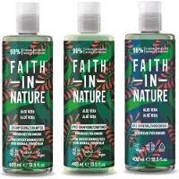Faith In Nature - Aloe Vera - Shampoo + Conditioner + Body Wash - 3 Pak - Voordeelverpakking