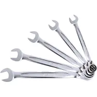 Ks Tools Gearplus ratel combinatiesleutelset - 5 stuks - Omkeerbare vertanding 503.4661