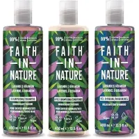 Faith In Nature - Lavender & Geranium - Shampoo + Conditioner + Body Wash - 3 Pak - Voordeelverpakking