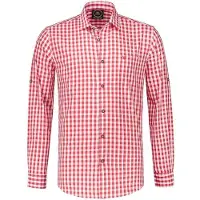Coppens Rood-wit ruit blouse - 100% katoen - Carnavalskleding heren grote maten | Maat 3XL +