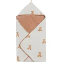 Jollein - Badcape Teddy Bear - Meerkleurig - 100% Badstof Katoen - Baby Handdoek met Badcape, Omslagdoek, Badponcho - 75x75 cm