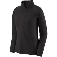 Patagonia - Women's Cap Midweight Zip Neck - Synthetisch ondergoed L, zwart
