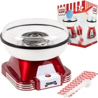 GADGY Suikerspinmachine Retro, met 10 Stokjes en Maatlepel - Suikerspinmakers - Snoep - Kinderfeestje - Suikerspin Suiker - Cotton Candy - Suikerspinmachines