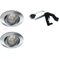Norton Geborsteld Aluminium Inbouwspot – Verstelbaar 30° – Incl. Dimbare GU10 LED 2700K – 4W (345 lm) - set van 2 stuks.