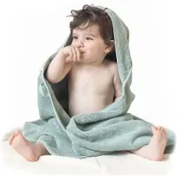 Bo Weevil Babyhanddoek met Capuchon - Mineraalgroen - Mineraalgroen