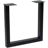 Livin24 Tafelonderstel U-Frame metaal zwart (set van 2)