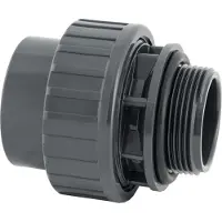 W'eau Koppeling met O-ring 50mm x 2" buitendraad 10bar - grijs