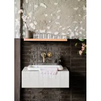Valence Technology Riva wandtegel 6x24cm zwart glans