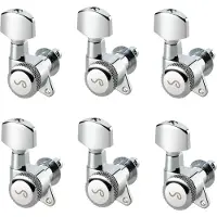 Schaller M6 135 6L locking staggered Chrome Stemmechanieken voor gitaar