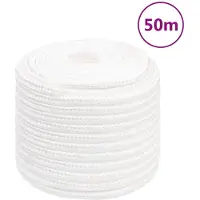 vidaXL Boottouw 16 mm 50 m polypropyleen volwit