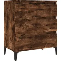 vidaXL Dressoir, gerookt eikenfineer, 60x35x70 cm, houtvezelplaat