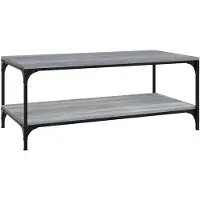 vidaXL Salontafel 80x50x40 cm bewerkt hout grijs sonoma eiken