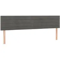 vidaXL Hoofdborden 180x5x78/88 cm fluweel donkergrijs