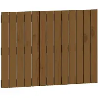 vidaXL Wandhoofdbord 82,5x3x60 cm massief grenenhout honingbruin