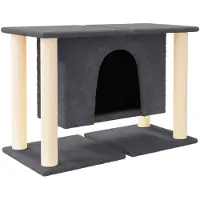 vidaXL Kattenmeubel met sisal krabpalen 50 cm donkergrijs