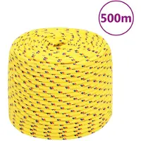 vidaXL Boottouw 8 mm 500 m polypropyleen geel