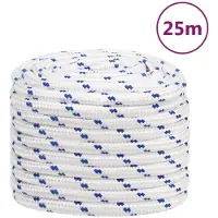 vidaXL Boot touw 20 mm 25 m polypropyleen wit