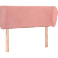 vidaXL Hoofdbord met randen 103x23x78/88 cm fluweel roze