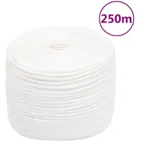 vidaXL Boottouw 8 mm 250 m polypropyleen volwit