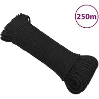 vidaXL Boottouw 5 mm 250 m polypropeen zwart