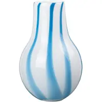 Broste Copenhagen Ada vaas stripe lichtblauw Ø23,5cm - 14485061