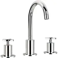 Best design Wastafelkraan new-jax 3-gats staand 27 cm chroom