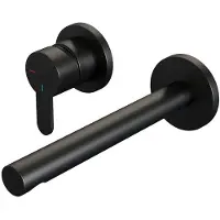 Brauer Black Edition inbouw wastafelmengkraan met rechte uitloop en rozetten model D2 mat zwart