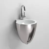 Clou Fontein flush 6 met plug en bekersifon 27x28x31.5 cm mat of glanzend in 3 kleuren