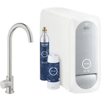 GROHE Bruisendwater Keukenkraan Blue Home Starterkit Chilled en Sparkling Water C Uitloop MONO of DUO (Chroom of RVS)